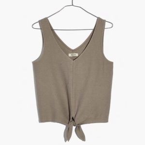 Beige Madewell Tie Front Tank Top